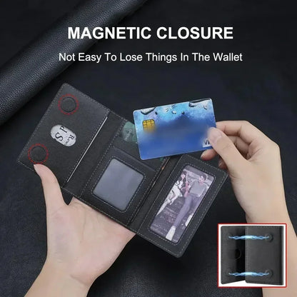 Men Magsafe Card Holder Unisex PU Leather Magnetic Cardholder Card Bag Wallet for Apple for Phone 16 15 14 13 12 Pro Max Mini