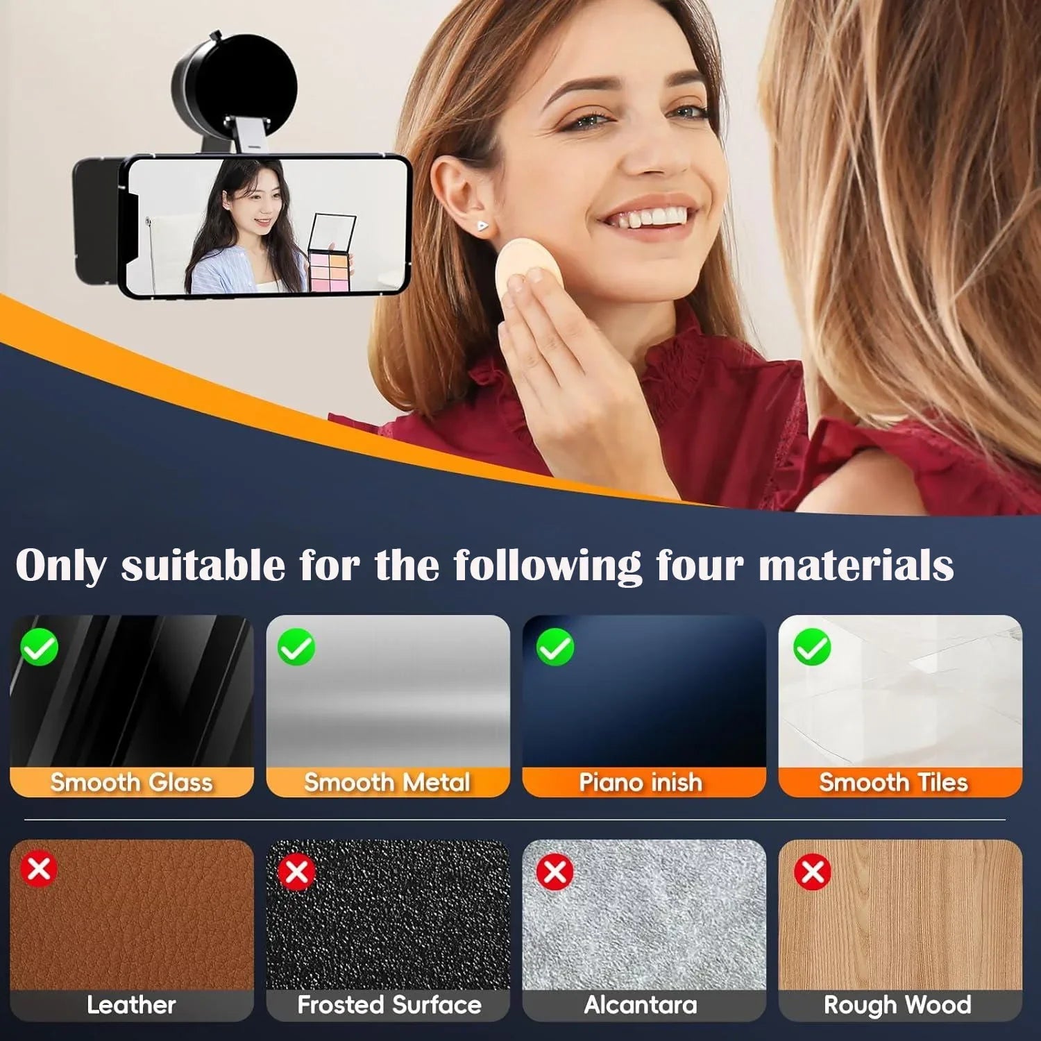 2026 Upgraded Suction Cup Phone Mount Nano Gel 360° Vacuum Magnetic Car Phone Holders for Your Car 110LBS Reinforced Mount