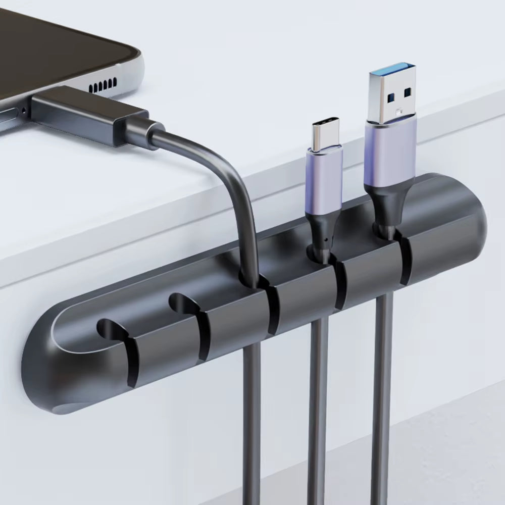 Adhesive Cable Holder Clips Cord Management Wire Organizer for Desktop USB Charging Cable Nightstand Power Cord Mouse Cable