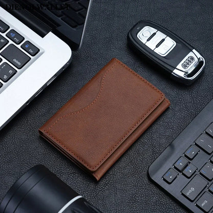 Men Magsafe Card Holder Unisex PU Leather Magnetic Cardholder Card Bag Wallet for Apple for Phone 16 15 14 13 12 Pro Max Mini